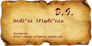 Diósi Ifigénia névjegykártya